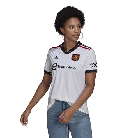 Adidas Manchester United Away Shirt 2022 2023 Womens Bianco