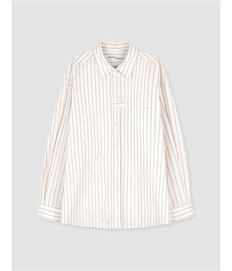 RECSTUDIO BUTTON STRIPE SHIRTS CREAM RECSTUDIO 리켓