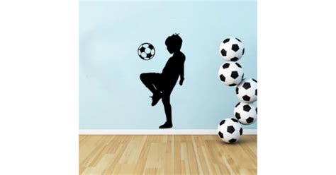 Küçük Erkek Futbolcu Yazısı Spor Salonu Duvar Stickerı