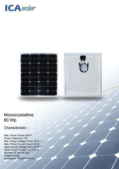 Jual Ica Solar Panel Wp Monocrystalline Di Lapak Solar Expert