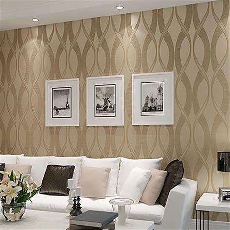 Beibehang Modern Striped Wallpaper Designs For Background Art Dak Khaki