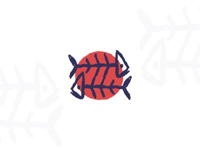 Fish Skeleton Logo by LOGOHOKO on Dribbble