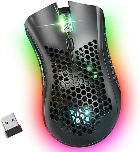 Amazon Wireless Lightweight Gaming Mouse Honeycomb With 7 Button