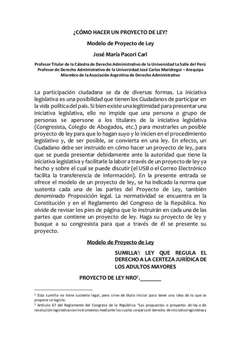 CÓmo Hacer Un Proyecto De Ley Modelo De Proyecto De Ley