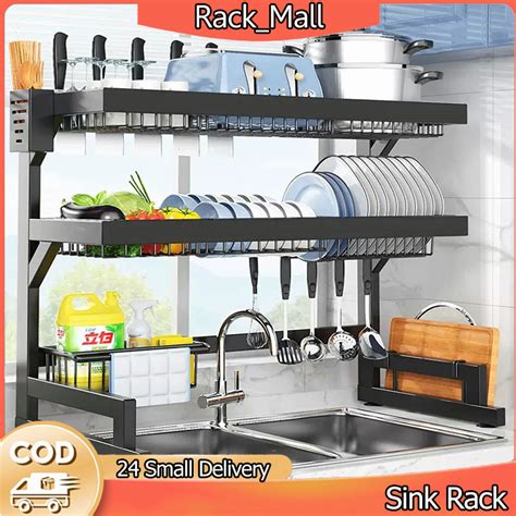 Rak Pinggan Stainless Steel Sink Rack Dish Drainer Storange Rack Rak