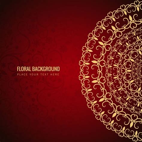 Free Vector | Red floral background