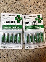 Amazon Sting Kill First Aid Anesthetic Swabs Instant Pain Itch