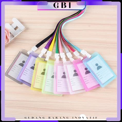 Jual GBI Name Tag Id Card Transparant Gantungan Kartu Nama Plastik