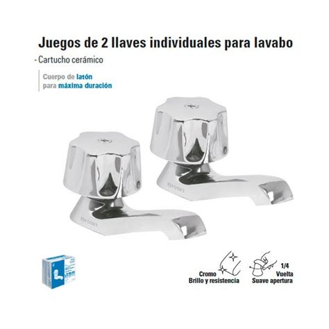 Compra En Linea Juego De 2 Llaves Individuales Para Lavabo FOSET