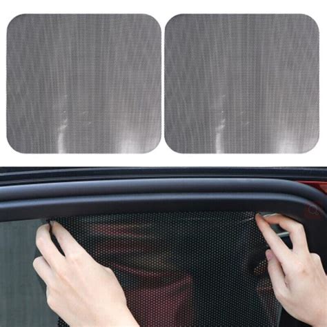 2pcs Pvc Car Window Sunshade Electrostatic Sticker Solar Film Shade Uv Protec Qh Ebay