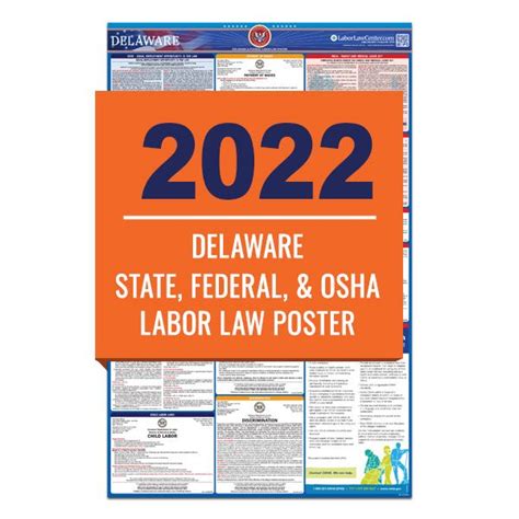 2022 2023 Delaware Labor Law Poster State Federal OSHA In One