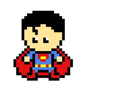 Pixel Art Minecraft Superman