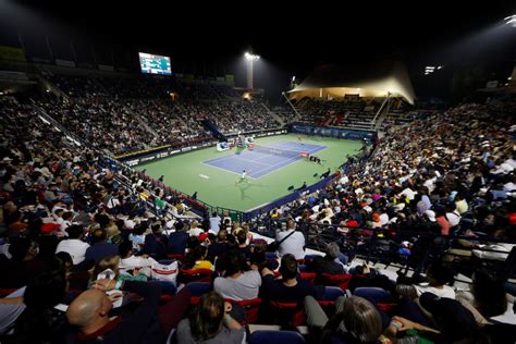 Finishing Touches Dubai Duty Free Tennis Stadium Is Resurfaced And