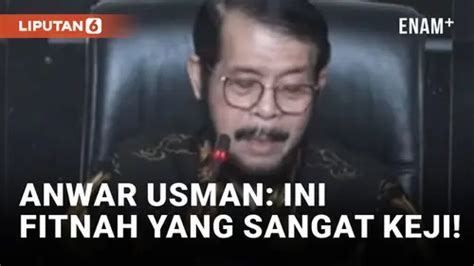 VIDEO Dicopot MKMK Dari Posisi Ketua MK Anwar Usman Buka Suara Enamplus