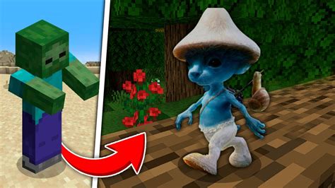 Transformé Los Mobs De Minecraft En Smurf Cat YouTube