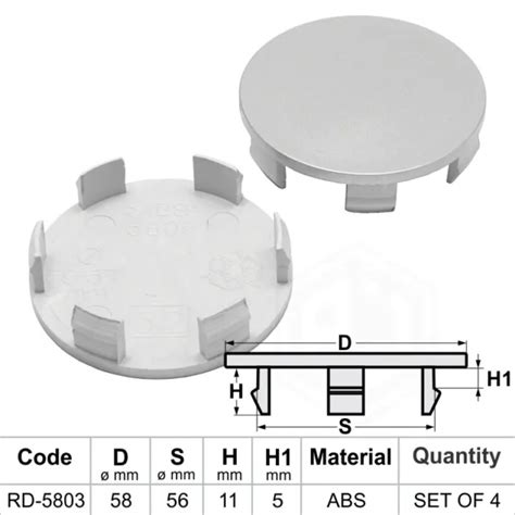 Alloy Wheel Centre Caps Center Universal Rim Plastic X Hub Cap