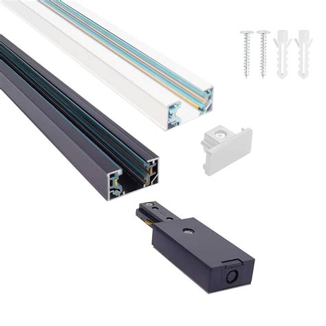 3 Wire Track System H Track Lighting Canopy Connector 120v 3 Wire Single Circuit For