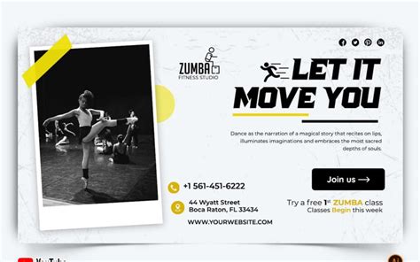 Zumba Dance YouTube Thumbnail Design -14 - TemplateMonster