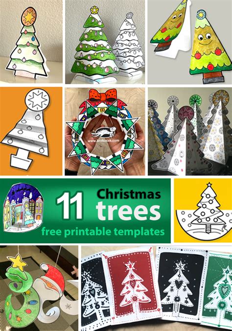 Krokotak Christmas Treesfree Printable Templates