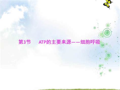 2019版高考生物新课堂一轮总复习实用课件：必修1 第5章 第3节 Atp的主要来源——细胞呼吸word文档在线阅读与下载无忧文档