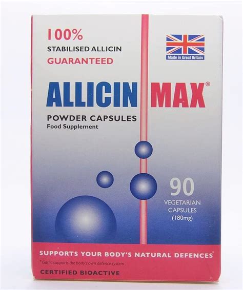 Allicin Max 90 Veg Caps (Pack of 2 - 180 Caps) : Amazon.co.uk: Health ...
