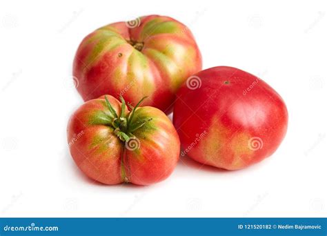 Imperfect Heirloom Organic Tomato Stock Photo - Image of white, fresh