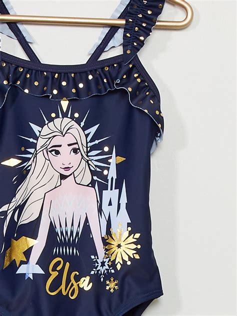 Maillot De Bain La Reine Des Neiges Bleu Marine Kiabi