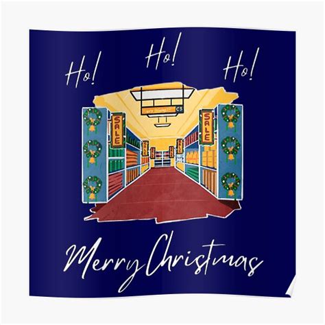 Ho Ho Ho Merry Christmas Poster For Sale By Mandusha Redbubble