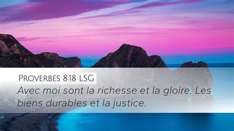 Proverbes 8 18 LSG Desktop Wallpaper Avec Moi Sont La Richesse Et La