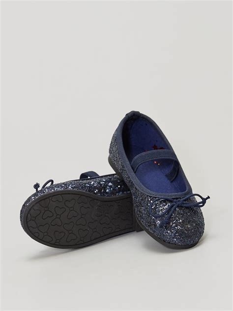 Ballerines En Sequins Bleu Navy Kiabi