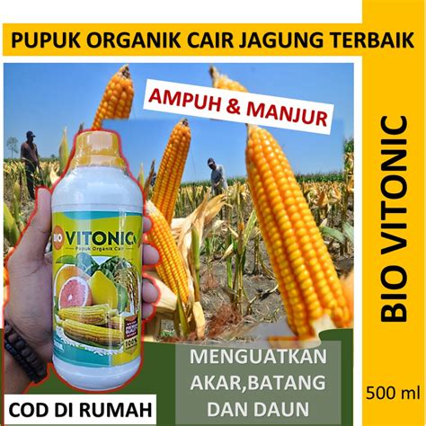 Jual Pupuk Cair Untuk Tanaman Jagung Ampuh Bio Vitonic 500 Ml Dapat