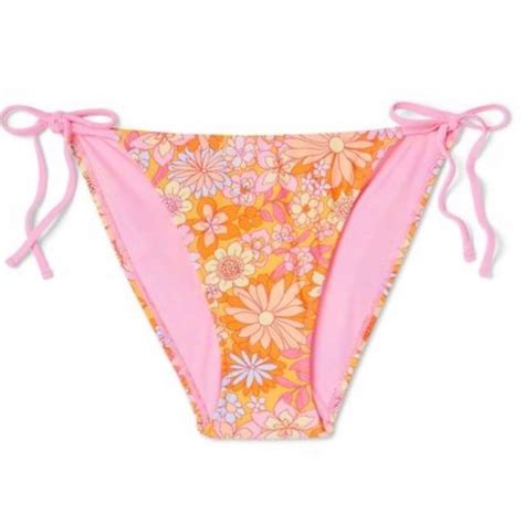 Wild Fable Swim Nwt Wild Fable Bikini Bottom Orange Pink Poshmark