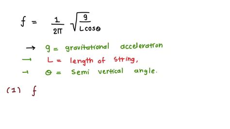 SOLVED Derive Expression For Time Period Of A Conical Pendulum On