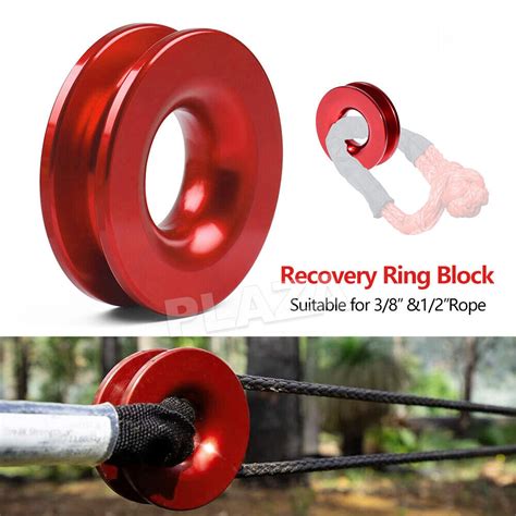 Recovery Ring Snatch Block Ring Pulley 41000lbs Soft Shackle Winch Rope