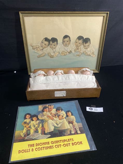 Complete Set Of Dionne Quintuplet Dolls Original 1935 Print Of