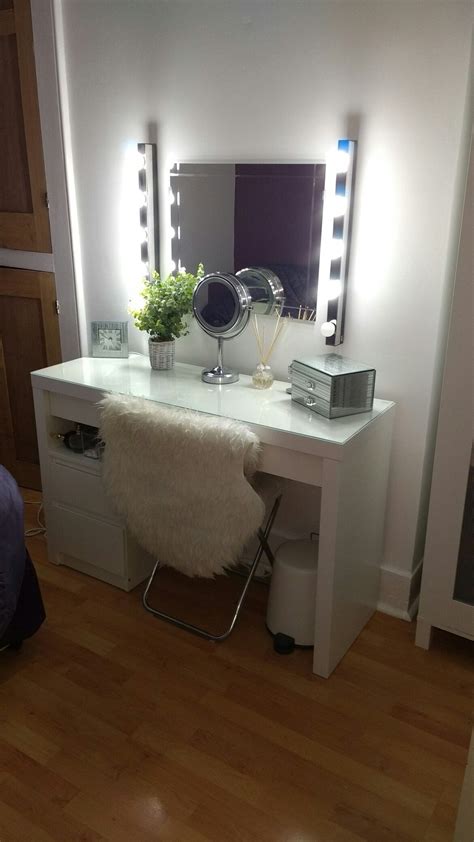 Ace Ikea Vanity Makeup Table 7 Foot Shelf