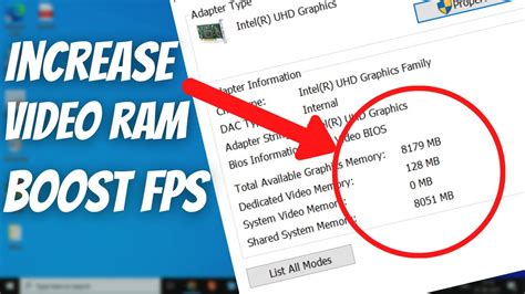 Increase Video Ram Graphics Without Any Software Boost Fps Increase