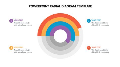 Multicolor PowerPoint Radial Diagram Template Design