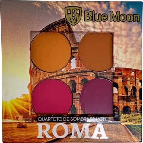 Quarteto De Sombras Matte Blue Moon Roma Beleza Na Web