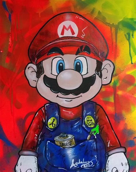 Super Mario The Street Artist Print 16”x20” Andaluztheartist