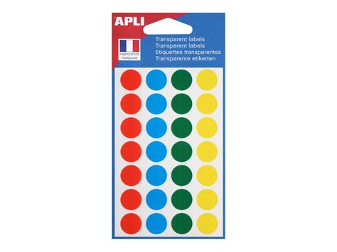 Apli Agipa Pastilles Adh Sives En Plastique Couleurs Assorties