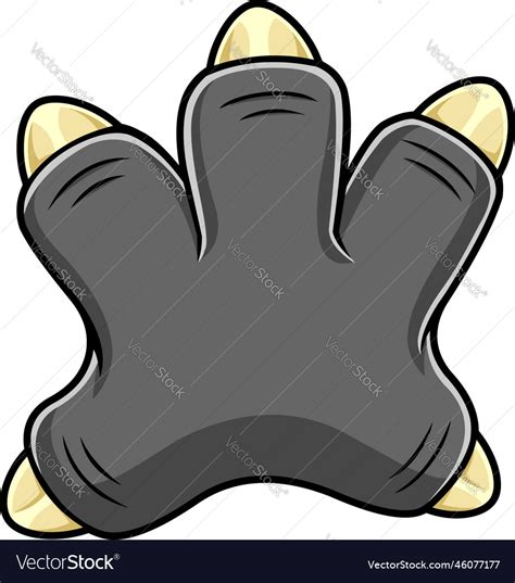 Triceratops Dinosaur Paw With Claws Royalty Free Vector