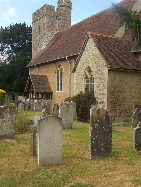 The 11th Century Church Of All Saints At West Farleigh Kent Uk By B