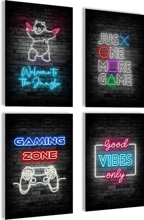 Amazon De Mojoliving Gaming Zimmer Deko Bilder Poster Wand Für Gamer