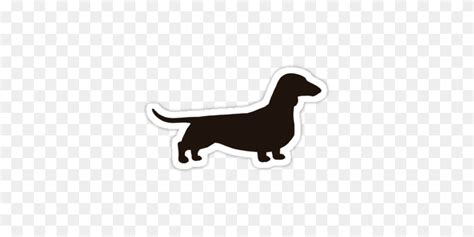 Dachshund Silhouette - Dachshund Clipart Black And White - FlyClipart