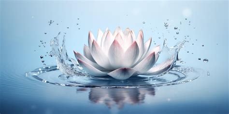 Premium AI Image | a pink lotus on the water