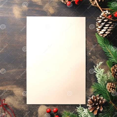 Christmas Mockup For Greeting Card Postcard Invitation Empty Space