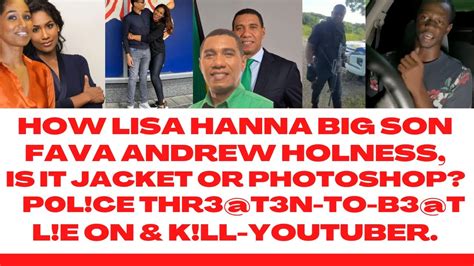 How Lisa Hanna Big Son Look Like Andrew Holness Is It Jacket Photoshop