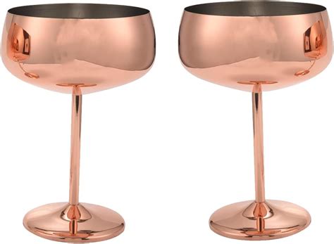 Amazon Abpete Copper Wine Glasses Set Of Champagne Cocktail