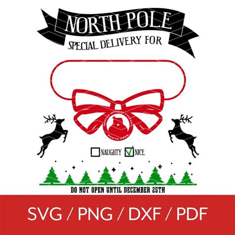 North Pole Santa Mail Svg North Pole Svg Express Mail Svg Christmas